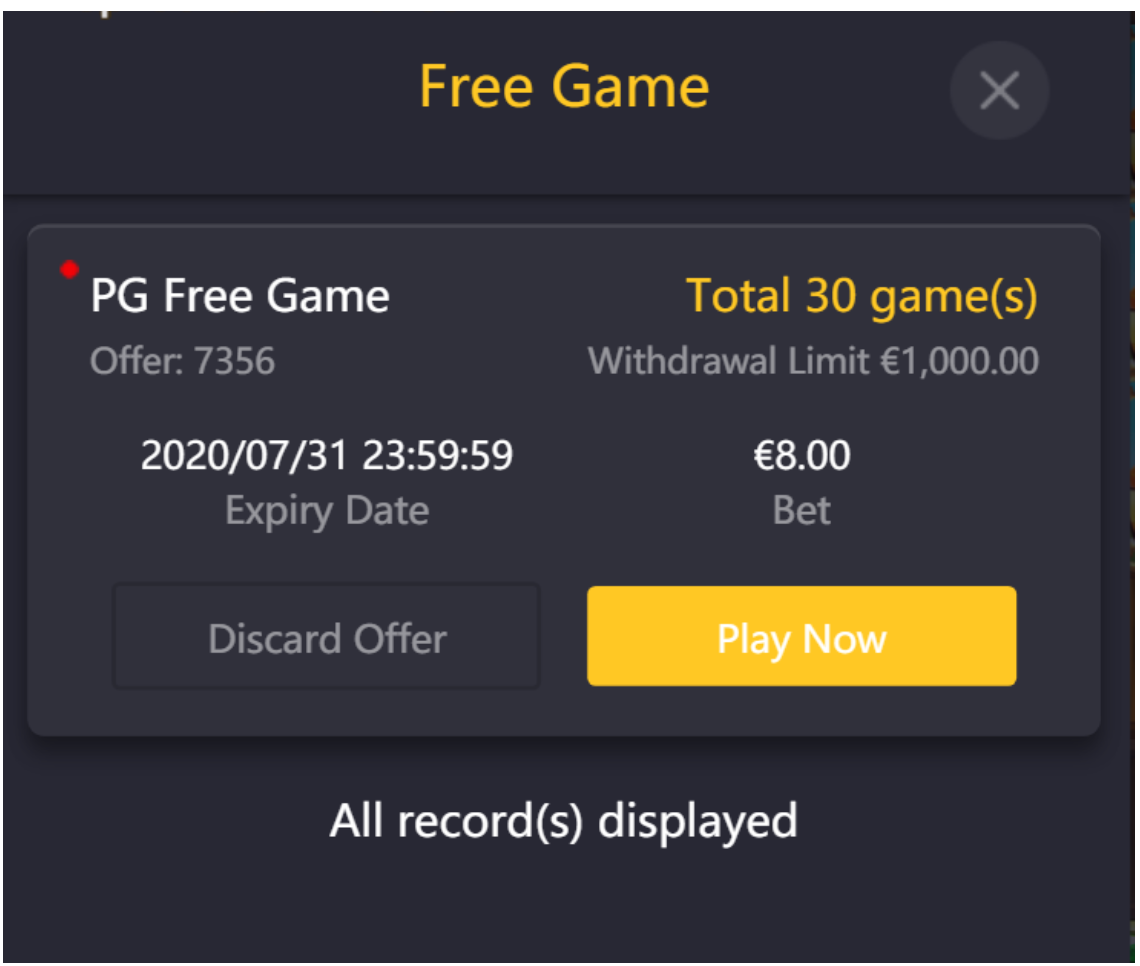 Free games available