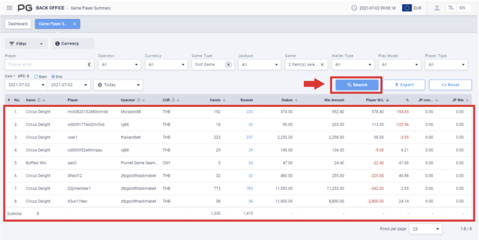 Game player search Game player search