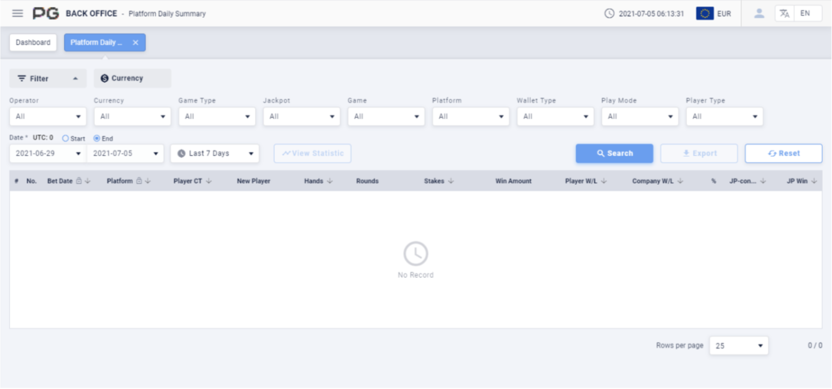 platform daily sum platform daily sum