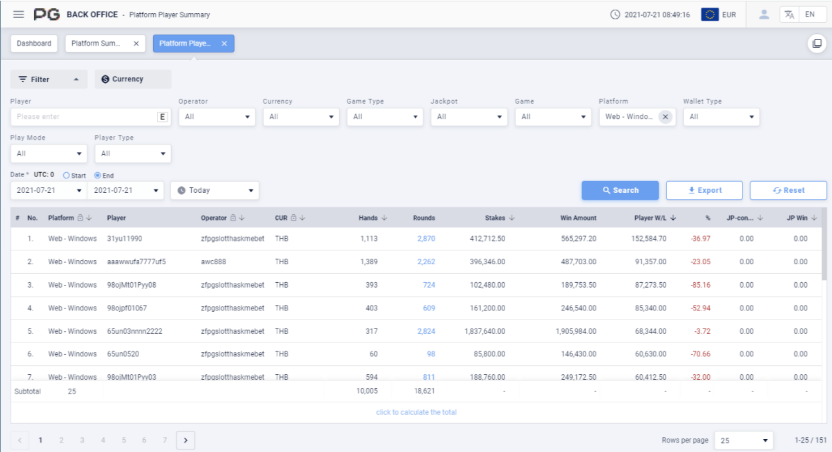 platform player platform player