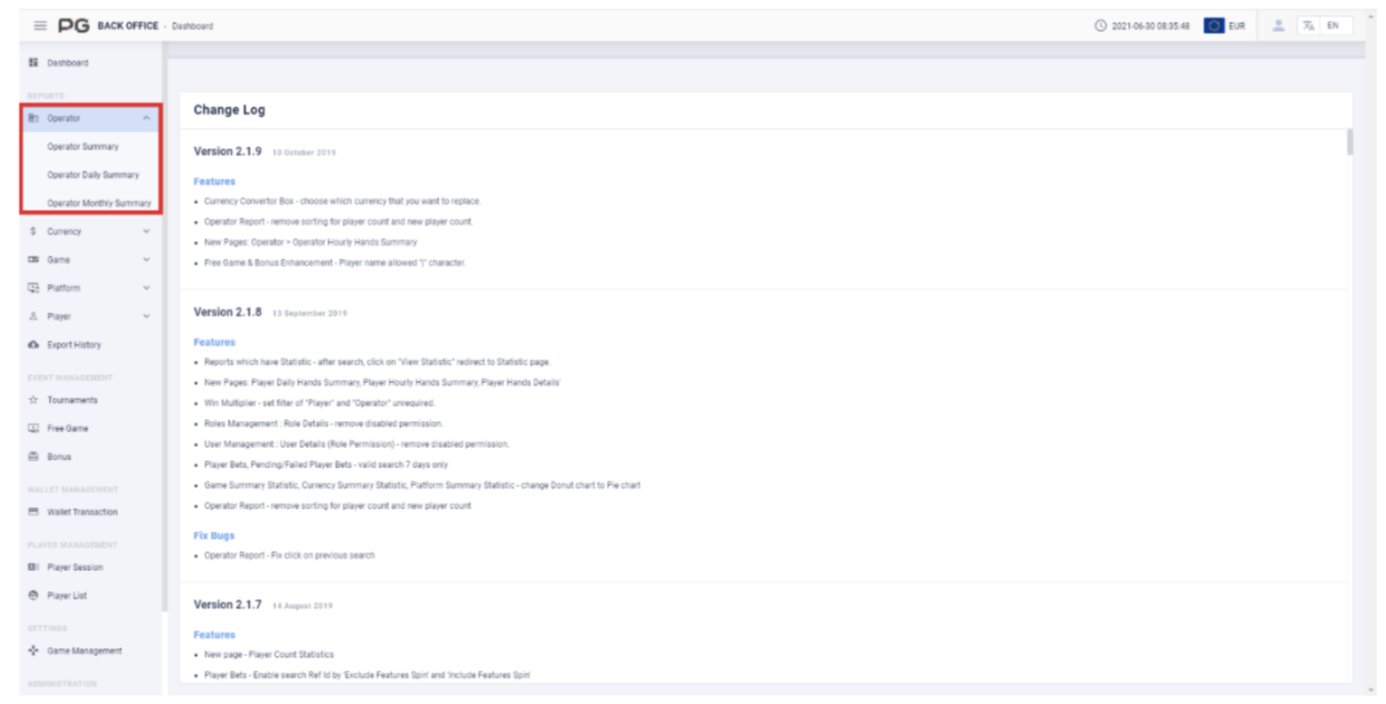 Screenshot 1 Operator Screenshot 1 Operator
